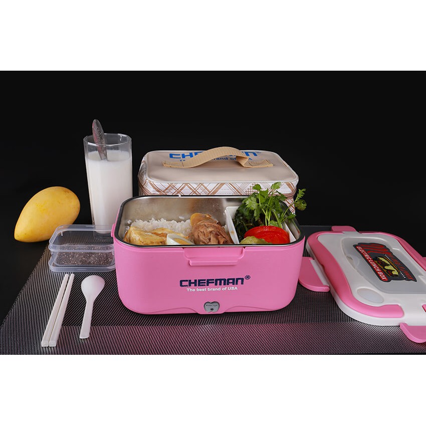 Cạp lông đựng cơm mang đi học, đi làm ruột inox tháo rời có chức năng cắm điện hâm nóng thức ăn tự động