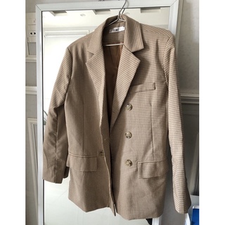 Áo Blazer hàn quốc kẻ sọc vuông vintage