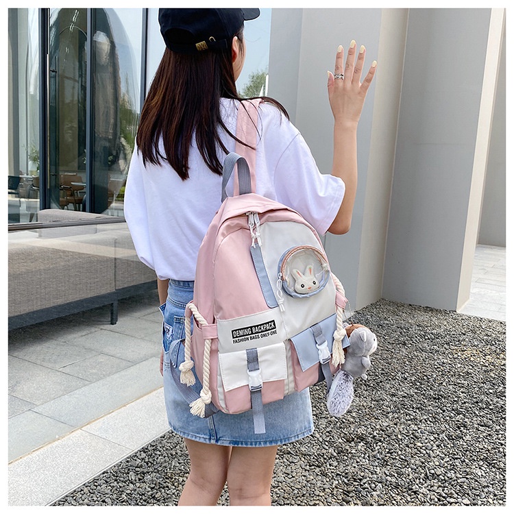 Ba lô học sinh màu sắc dễ thương