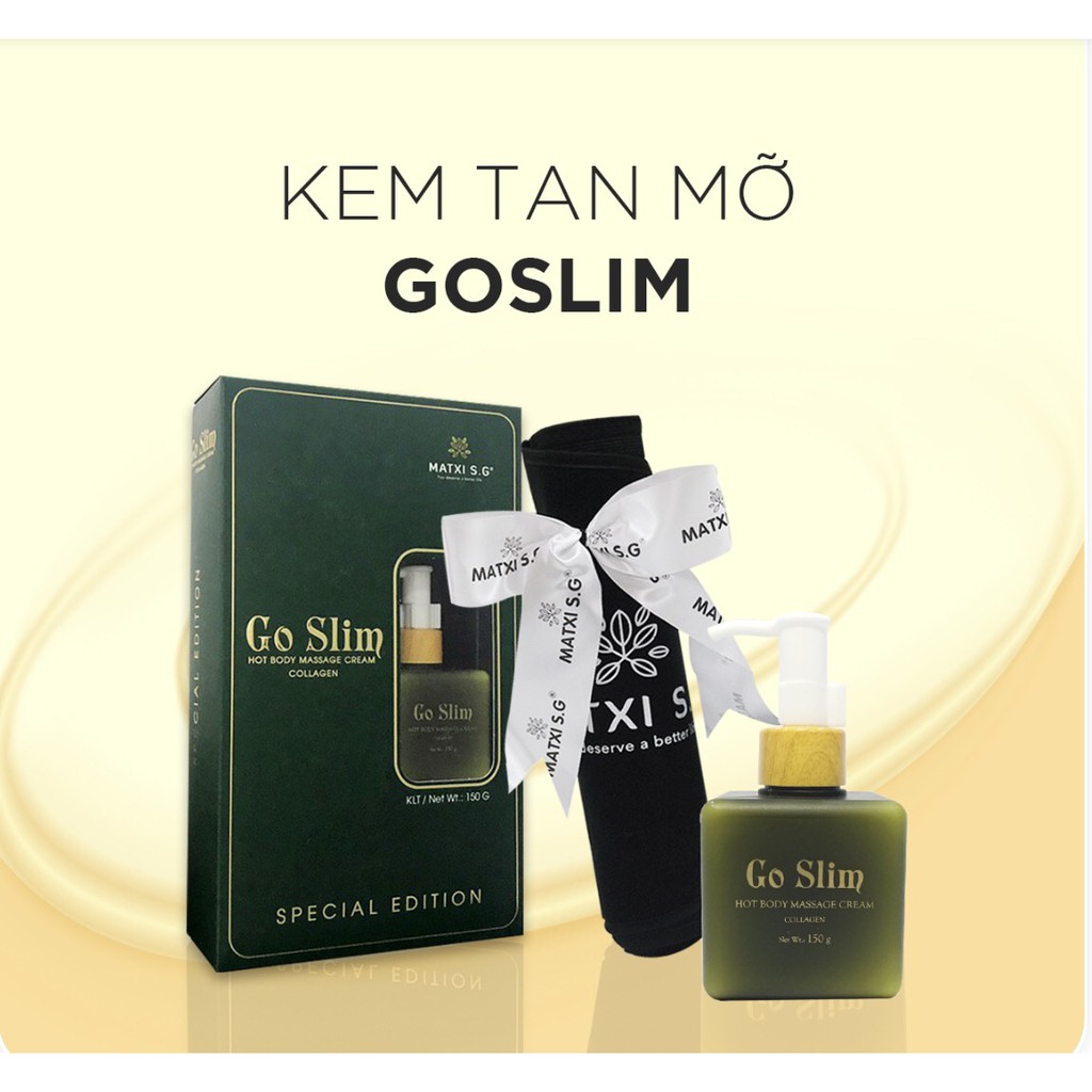 Kem Tan Mỡ GoSlim + Tặng Đai Nịt Bụng Cao Cấp (Mẫu Mới Nhất)