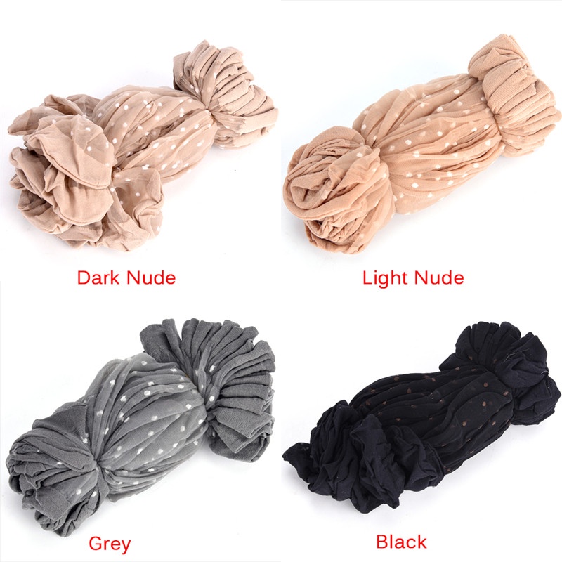 Set 10 Đôi Vớ Trong Suốt Họa Tiết Chấm Bi Thời Trang Dành Cho Nữ