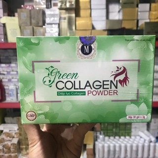 Diệp lục collagen hộp 30 gói mẫu mớimới no