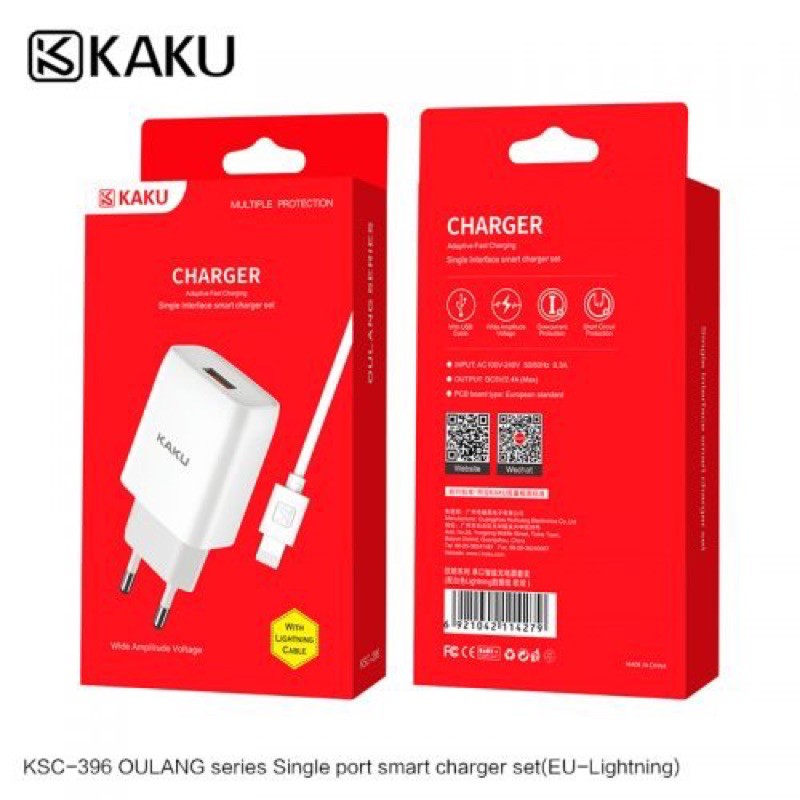 Bộ sạc kaku mã ksc 396 Type-C/Micro/Lighting