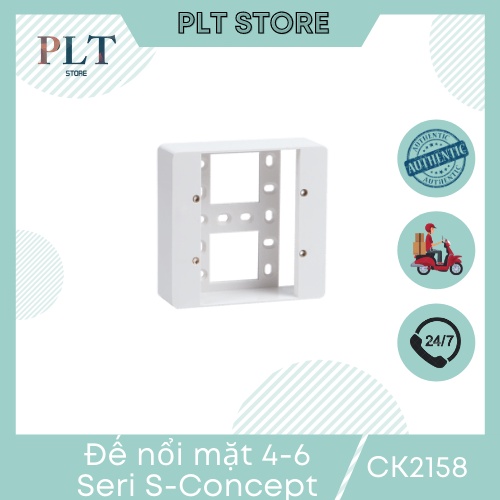 Đế nổi nhựa chữ nhật SINO CK2158 dùng cho mặt 4/6 mô-đun dòng S-Concept