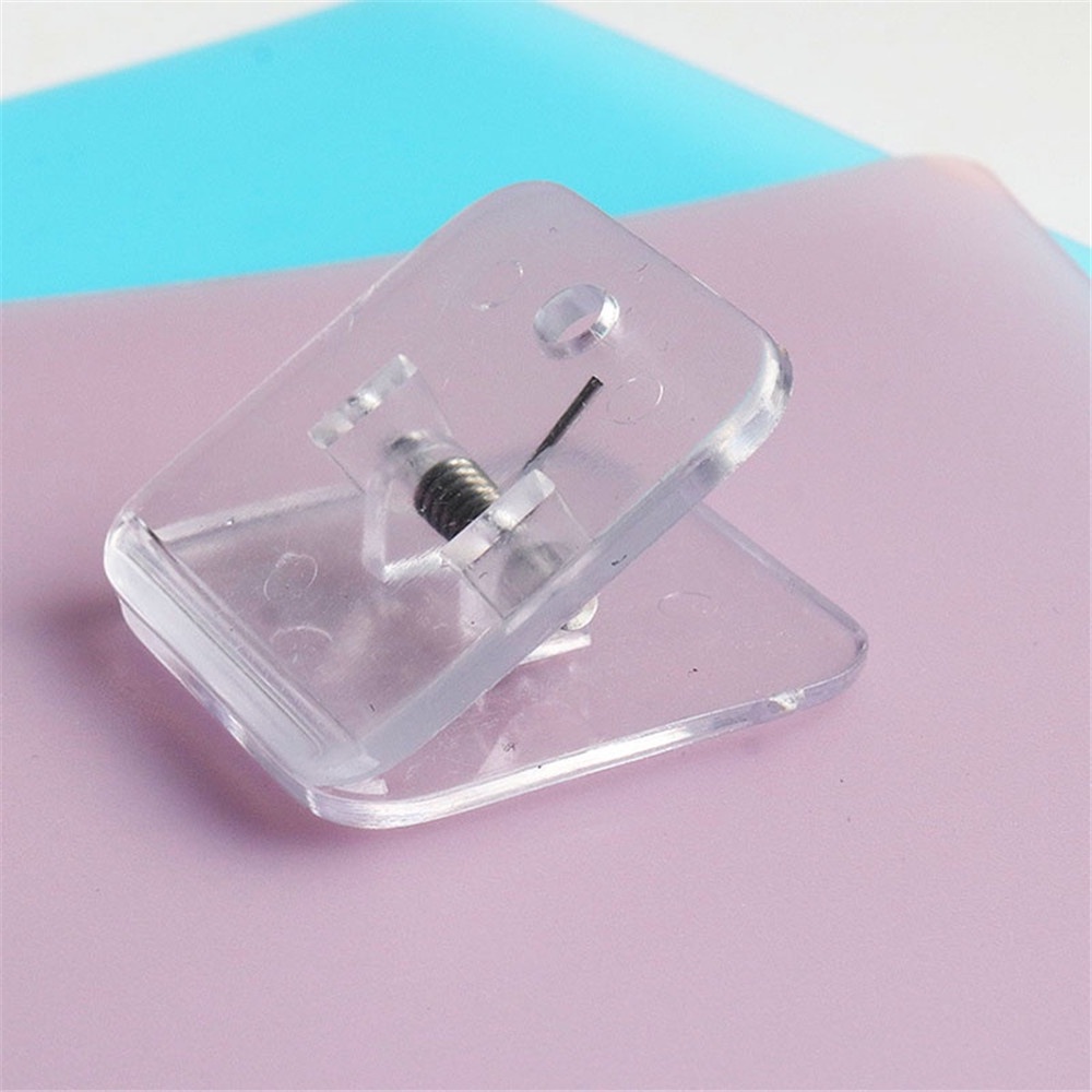 Set 5 Kẹp Tài Liệu Trong Suốt Hình Vuông Bằng Acrylic Dành Cho Học Sinh/Văn Phòng