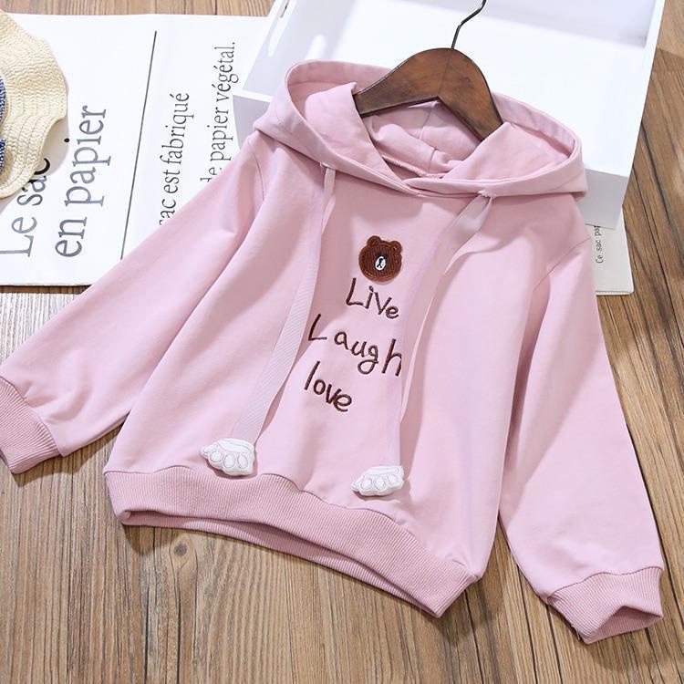 Quần áo mùa xuân cho bé gái Áo len trẻ em mới Áo Hoodie xếp ly Váy phù hợp với xu hướng thời trang