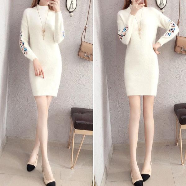 Đầm Sweater Dài Tay Xinh Xắn Cổ Điển Dành Cho Nữ | BigBuy360 - bigbuy360.vn