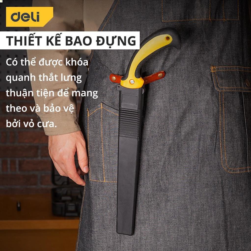 Cưa Cầm Tay Lưỡi Thẳng Deli Chính Hãng - Lưỡi Cưa Kim Loại Chắc Chắn, Sắc Bén - Bao Bảo Vệ An Toàn - DL580924 .