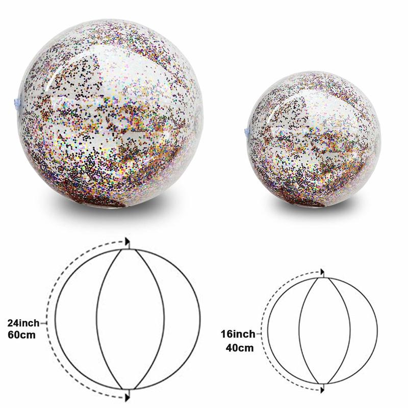 2 gói sequins bãi biển bóng lớn hồ bơi đồ chơi bóng hồ bơi công viên nước đồ chơi ngoài trời mùa hè bên trẻ em và người