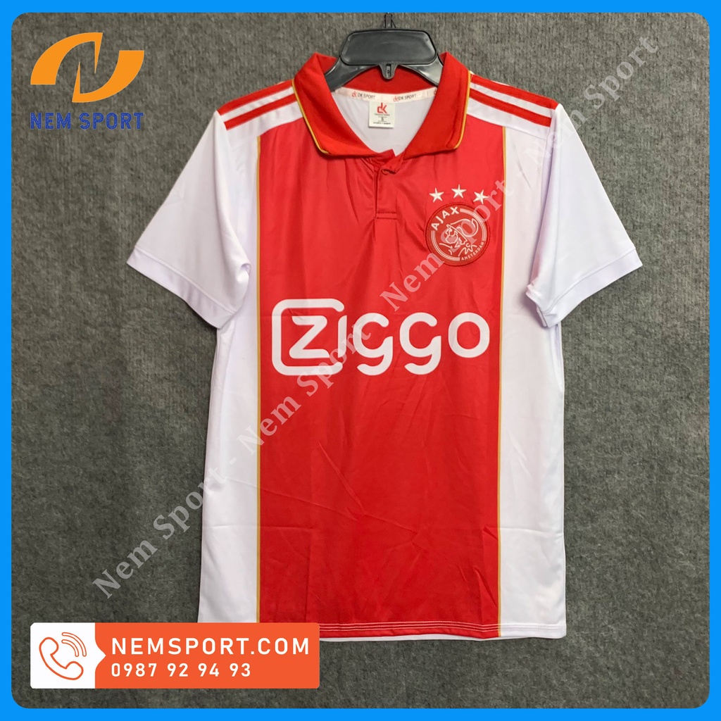 Quần Áo Đá Bóng Nam CLB Ajax Màu Đỏ Sân Nhà 2022