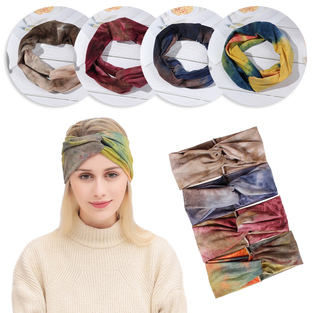 Khăn Turban Thắt Nút Co Giãn Phong Cách Bohemian Cổ Điển Cho Nữ Tập Yoga