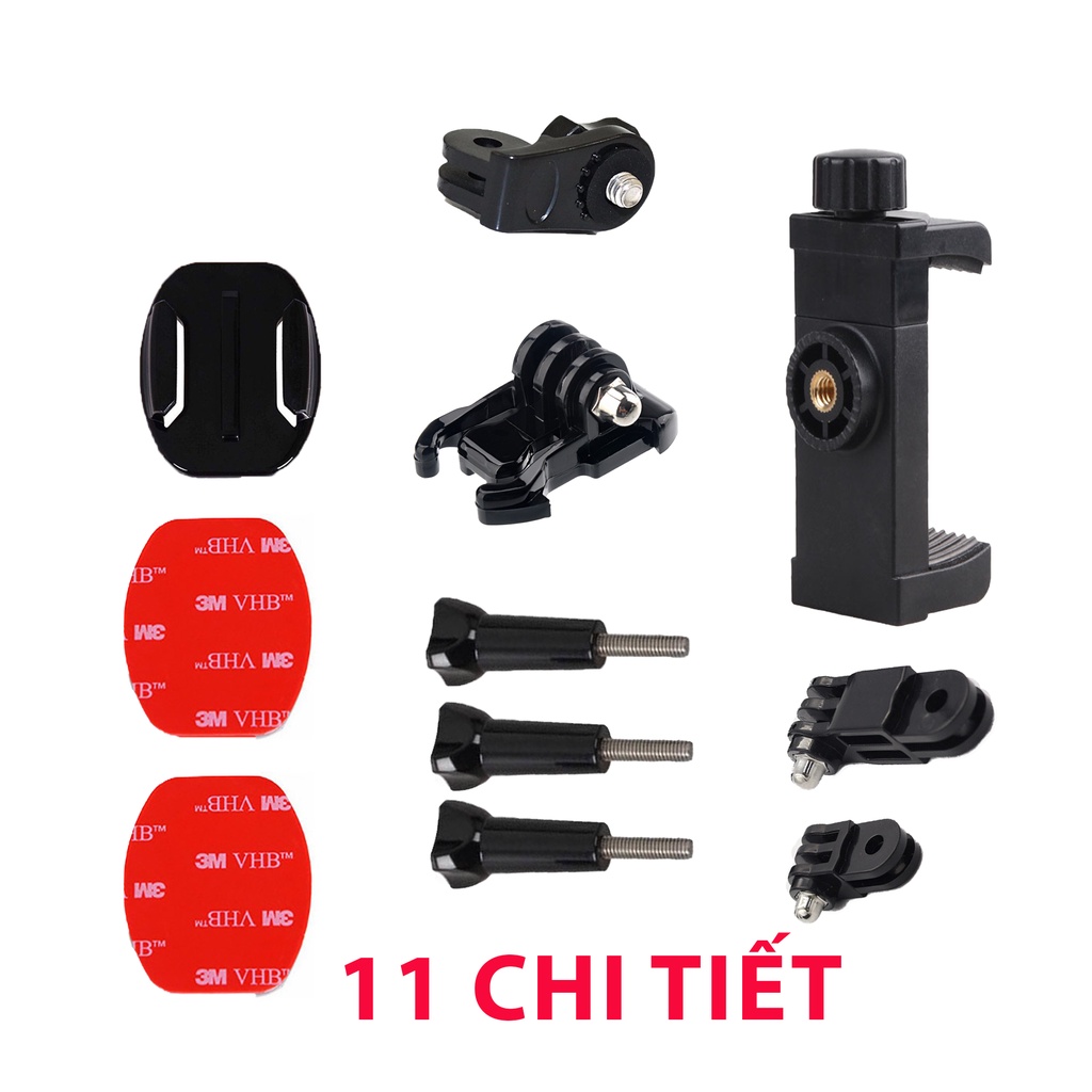 Bộ keo siêu dính siêu chắc chắn gắn đỡ điện thoại, camera hành trình trên bề mặt phẳng hoặc cong