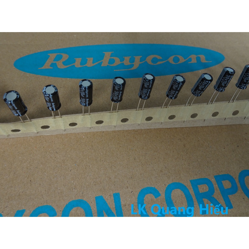 Tụ hóa 50v 10uf chính hãng Rubycon Nhật bản