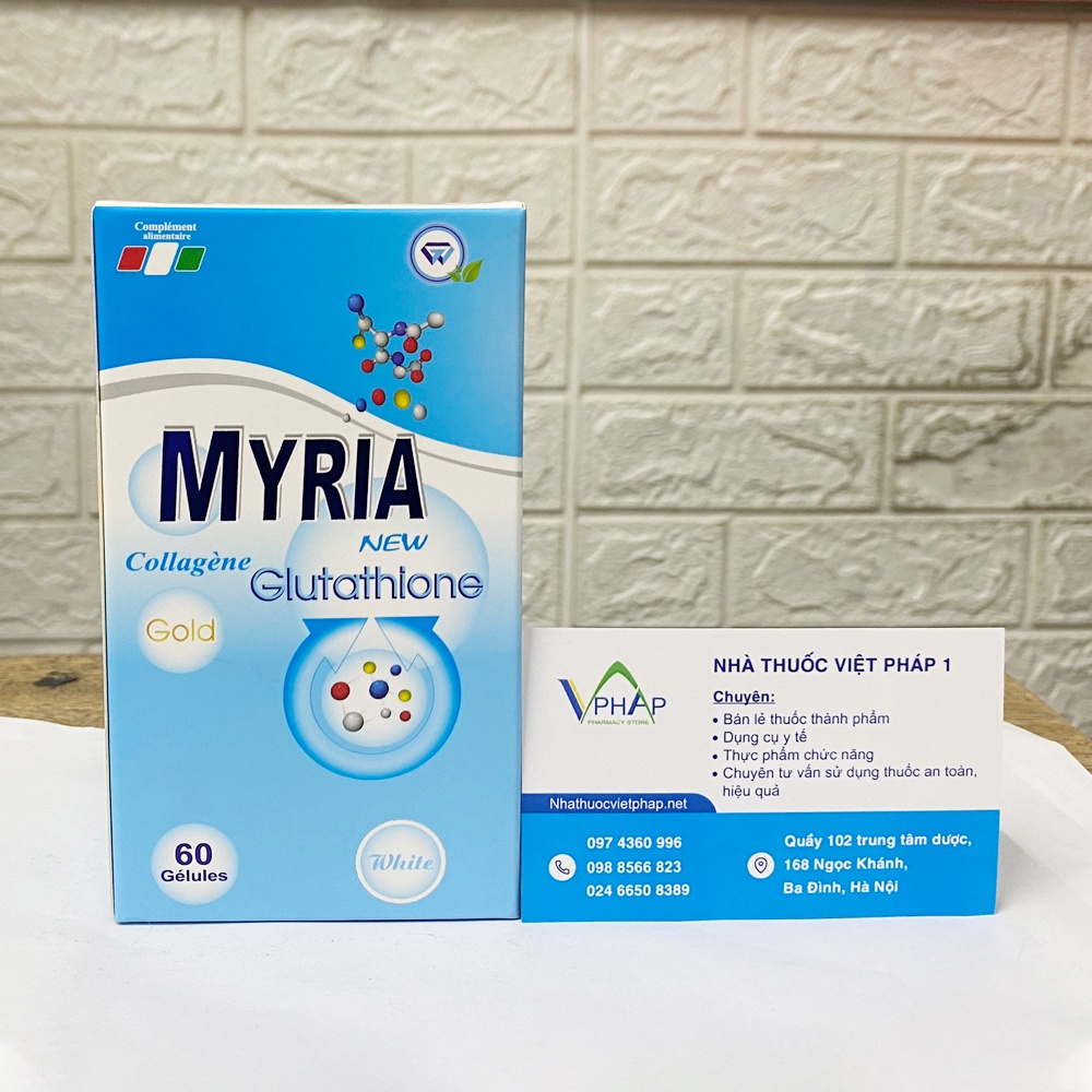 Viên Uống Myria Giúp Hỗ Trợ Chống Oxy Hóa, Tăng Cường Hệ Miễn Dịch, Làm Chậm Quá Trình Lão Hóa, Làm Đẹp Da - Hộp 60 viên