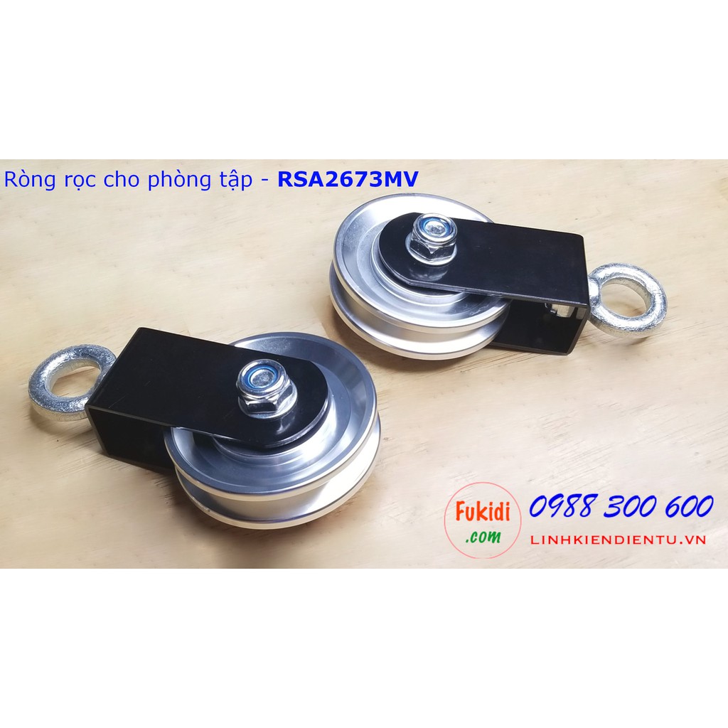 Ròng rọc tập thể thao, ròng rọc phòng gym, bánh xe nhôm 26x73mm - RSA2673MV