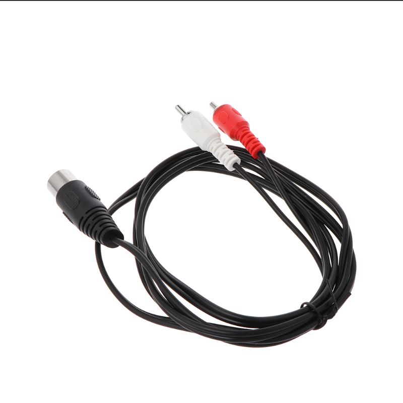Dây Cáp Video 0.5M / 1.5M 5 Pin Din Male Sang 2 RCA Male