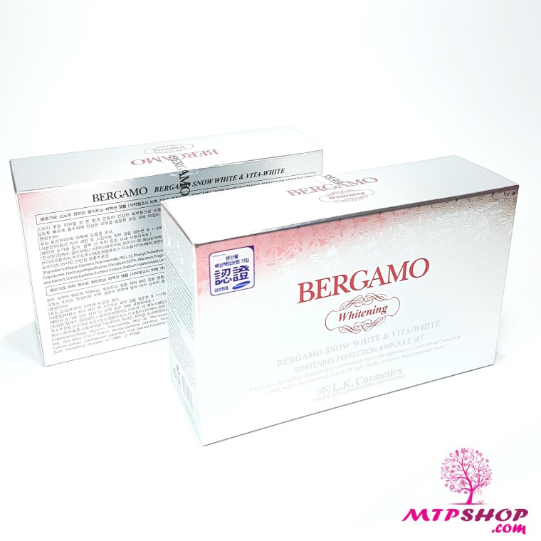 Set 4 serum dưỡng trắng da Bergamo Whitening Luxury