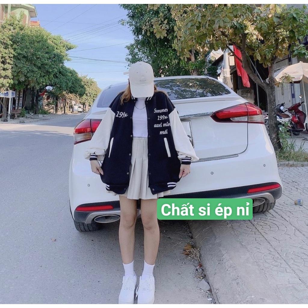 Áo Khoác Bomber Nữ, Áo Khoac Nữ Unisex Nam Nữ 199x Phối Tay Form Rộng  Thiết Kế Cá Tính 🌸 | BigBuy360 - bigbuy360.vn