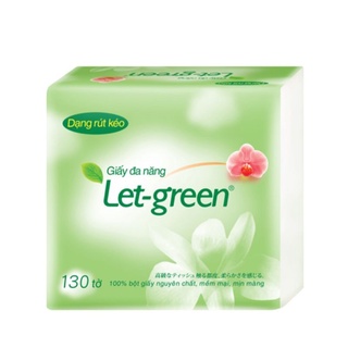 GIẤY VỆ SINH ĐA NĂNG LET-GREEN 10*21CM(130 tờ)