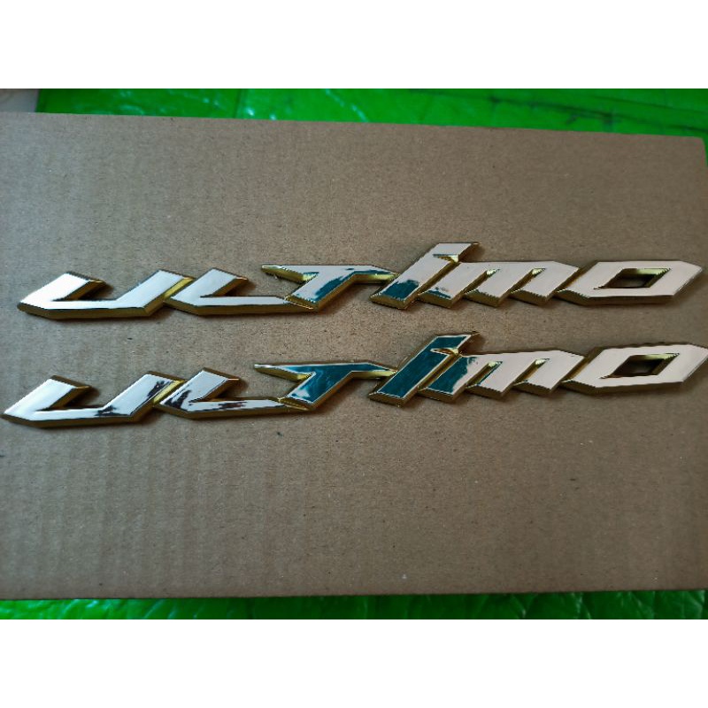 Bộ 2 chữ nổi xe Mio Utimo cứng crôm
