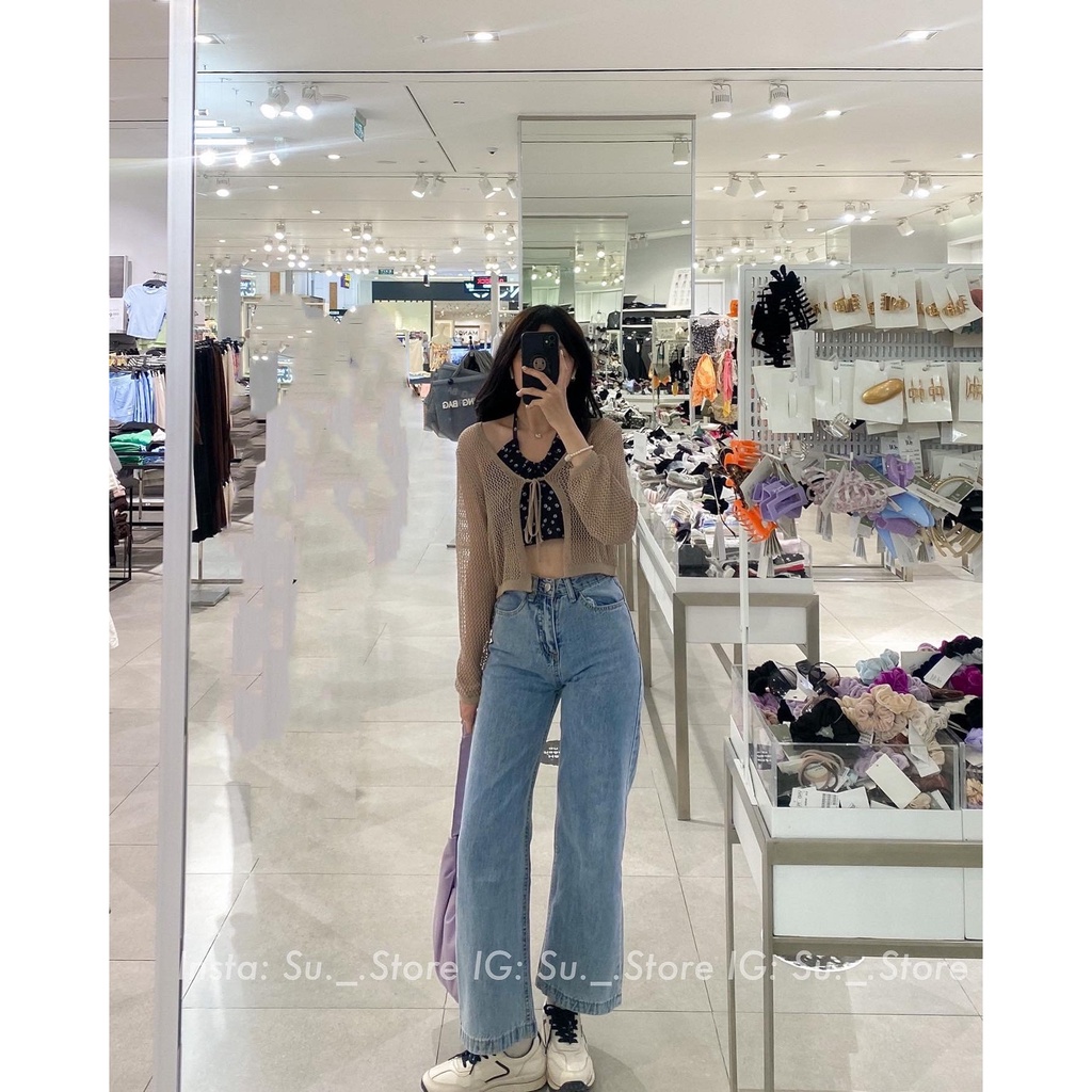 Quần culottes jeans trơn Q423 SUSTORE