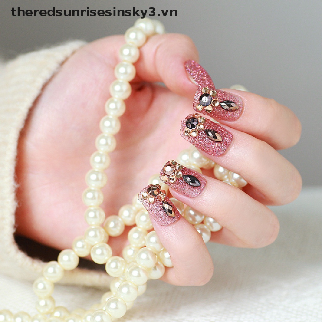 Set 24 Móng Tay Giả Dán Trang Trí Nghệ Thuật