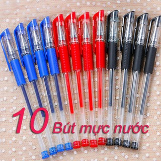 10 Bút Mực Nước 💖FREESHIP💖 Bút Viết Màu Xanh Đỏ Đen Cực Thích [BUT MUC]