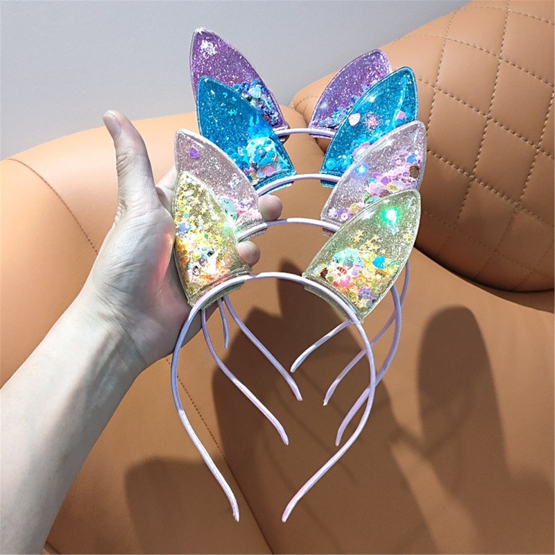 Băng Đô Tai Thỏ Có Đèn LED Phát Sáng