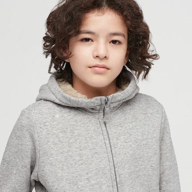 Áo Hoodie lót lông cừu bé trai &amp; bé gái Uniqlo CHÍNH HÃNG SIÊU XỊN size đại cao 110 - 160cm