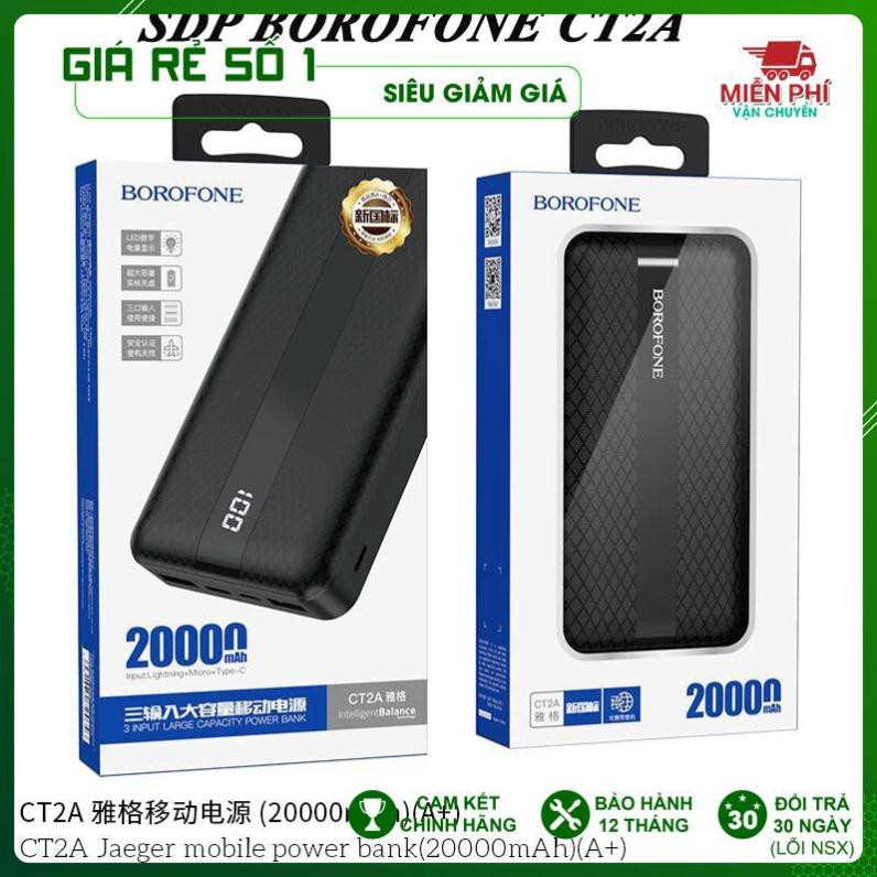 Sạc Dự Phòng, SẠC DỰ PHÒNG 20000MAH Borofone CT2A | 100% Hàng Chính Hãng | 90002