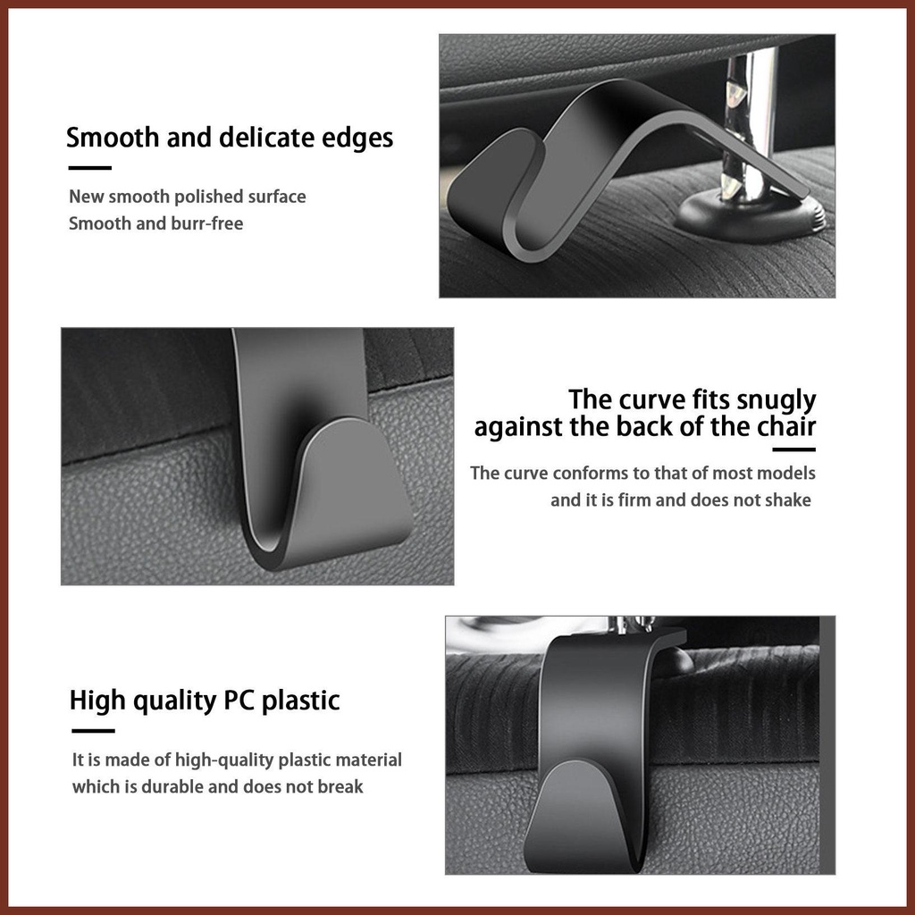 Móc treo lưng ghế ô tô vô hình móc đa năng móc nhựa chắc chắn lưng ghế móc nhỏ