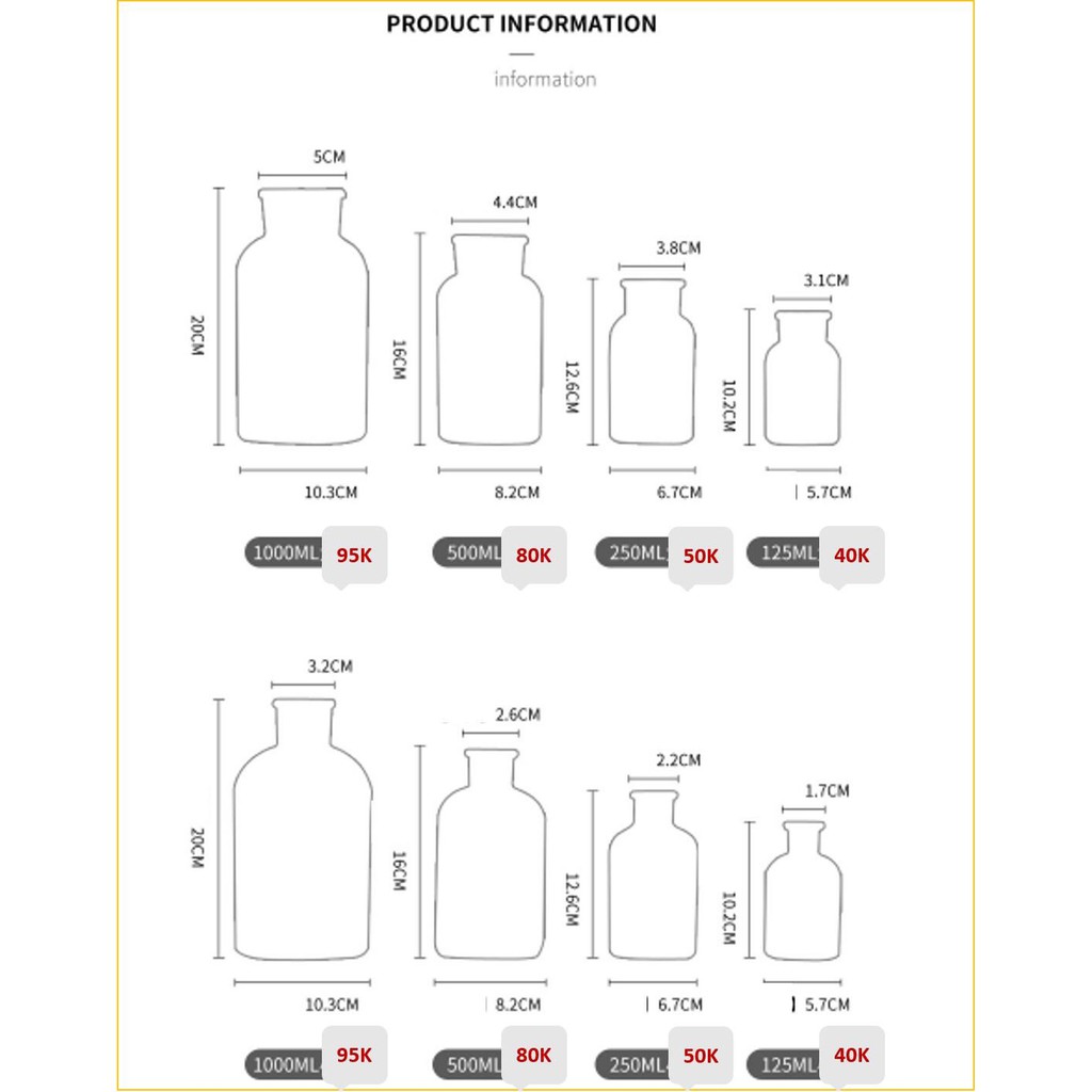 Bình bông lọ hoa thủy tinh Basic NÂU Bắc Âu trang trí nhà cửa, phòng khách có tag riêng