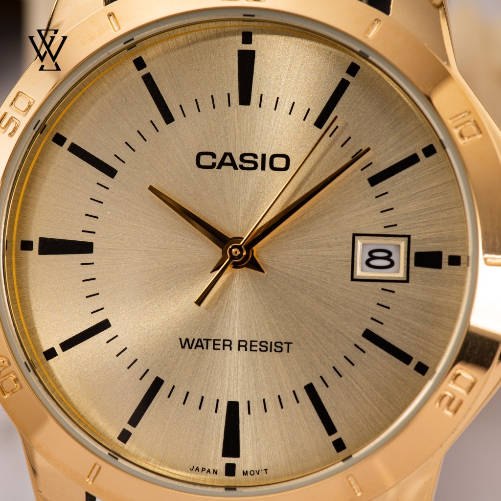 Đồng Hồ Quartz Nam Casio WATCHSTORE MTP-V004GL-9AVDF Thiết Kế Kính Khoáng 41.5mm, Dây Đeo Da Và Vỏ Thép Không Gỉ