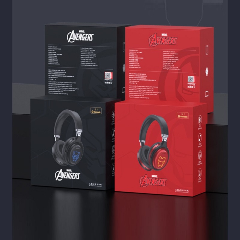 Tai Nghe Chụp Chup Tai Bluetooth Không Dây Chống ồn Blutooth Chơi Chơi Game Tai Nghe Pro Gameming Gaming Android Marvel Iron Man Headphone Có Mic