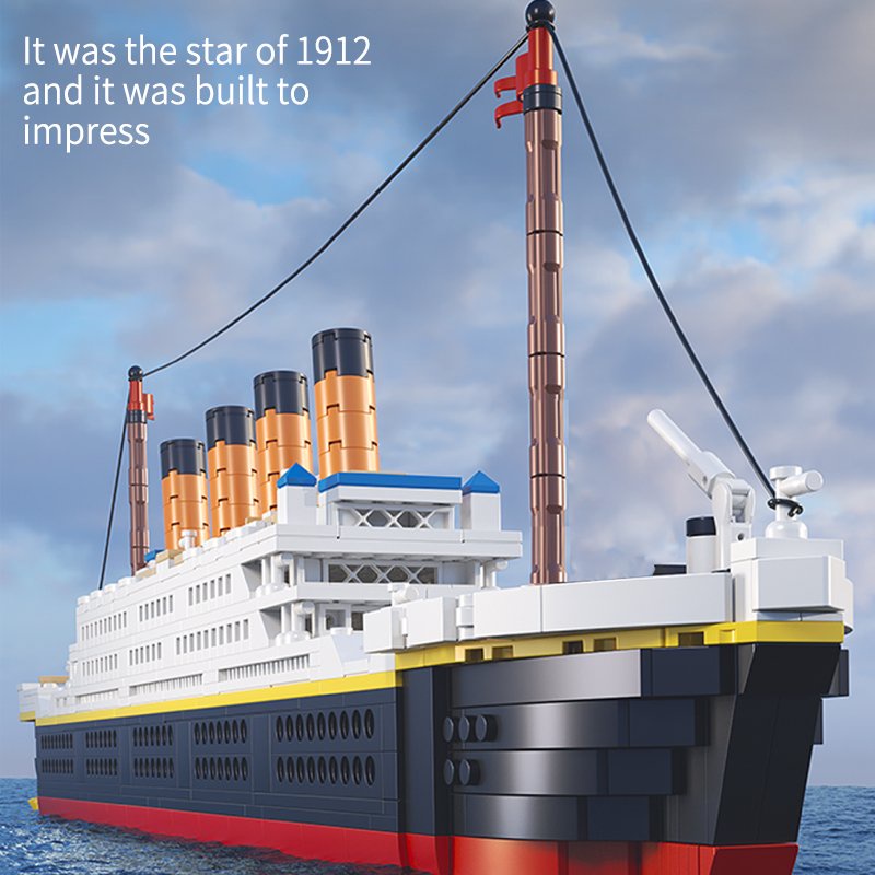 Lắp ráp mô hình building blocks Paradise 01010 Mô hình Tàu TITANIC loại mảnh ghép nhỏ 0,7cm