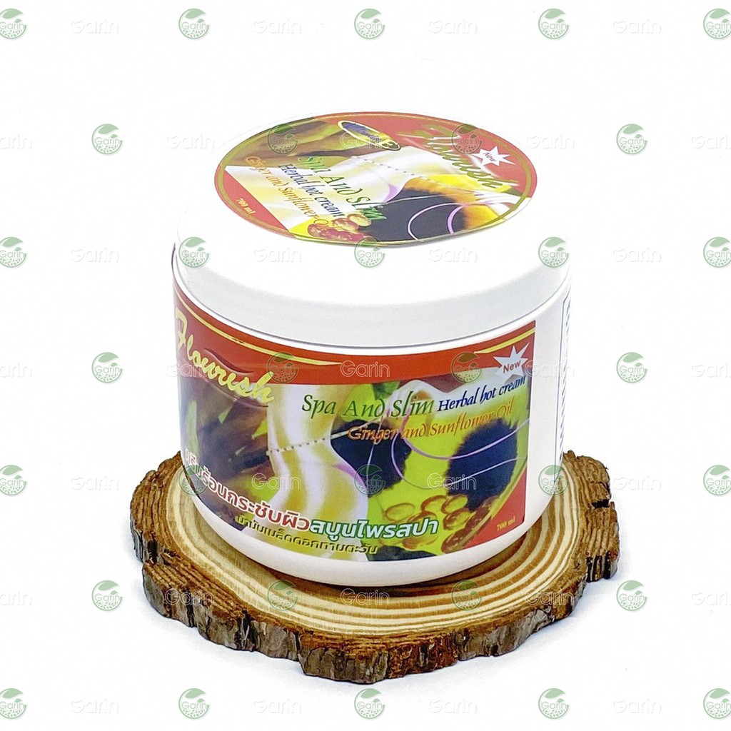 Bộ 2 Kem tan mỡ bụng gừng ớt FLOURISH Thái Lan 700ml giúp giảm nhanh mỡ thừa mang lại vòng eo thon gọn,hông đùi săn chắc