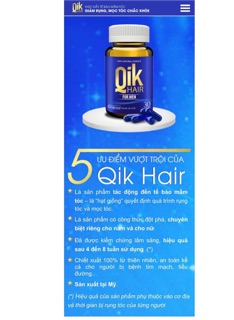 Qik hair for men  (hàng chính hãng USA)