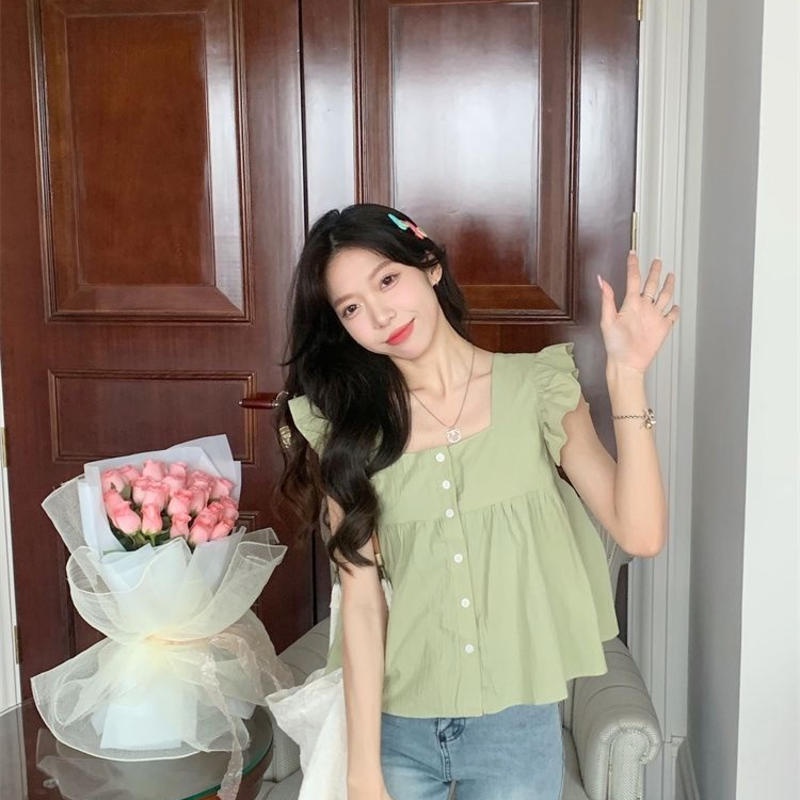 Áo Sơ Mi Nữ Cổ Búp Bê Thiết Kế Ngọt Ngào Và Tươi Mới