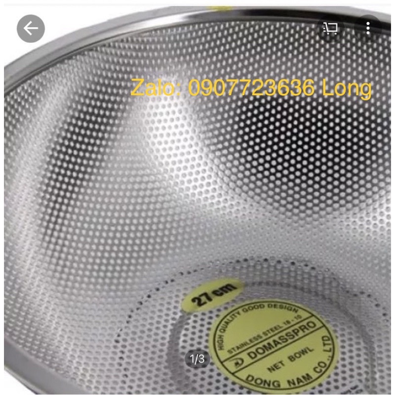 Rổ Đông Nam inox 304 Tem Vàng loại đặc biệt Size từ 15cm - 18cm - 21cm - 24cm - 27cm - 30cm siêu bền