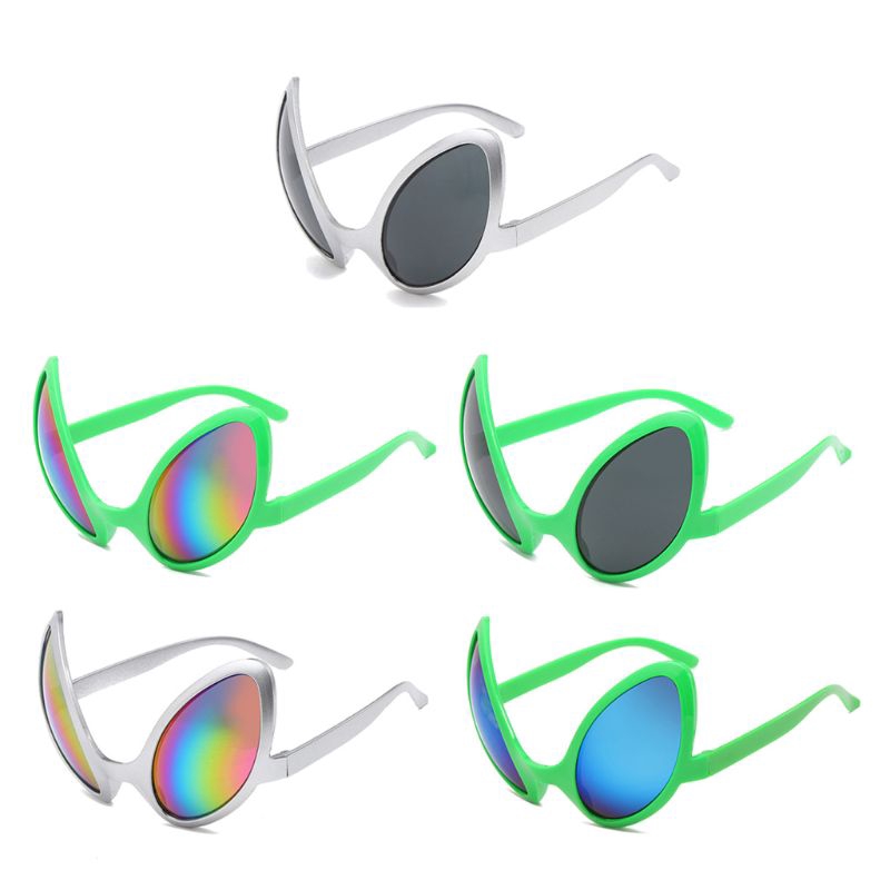 ❀AUTU Funny Aliens Costume Glasses Rainbow Lenses  ET Sunglasses Halloween Party Props