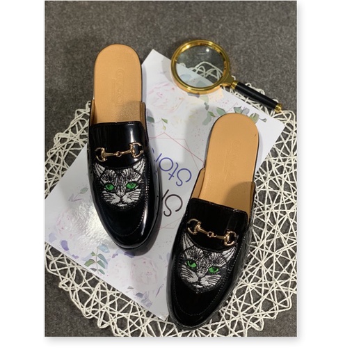 𝔹𝕆𝕊𝕊 𝕊ℍ𝕆𝔼𝕊 ⚜️ Giày Sục Nam Thêu Mèo Cá Tính Độc Lạ kiểu Dáng Hàn Quốc | BigBuy360 - bigbuy360.vn
