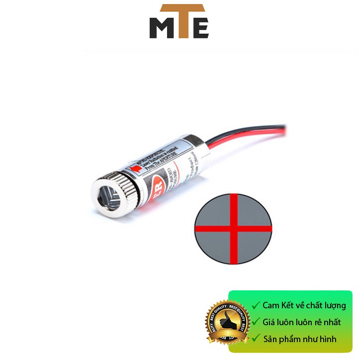 Đầu phát tia laze 3-5V 5MW - Module laser sáng đỏ chữ thập 12mm có điều chỉnh tiêu cự