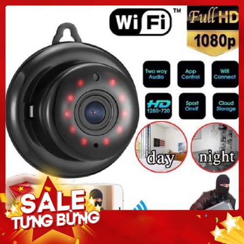 Camera WiFi Giám Sát Không Dây Treo Tường V380 Mini - Full HD 720P - Hỗ Trợ Hồng Ngoại Ban Đêm - Hàng nhập khẩu