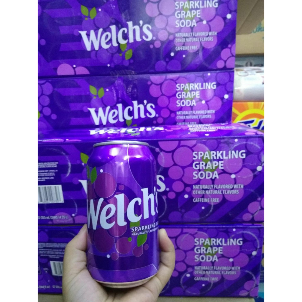 Thùng 12 Lon Nước Ngọt Welch's Soda Nho