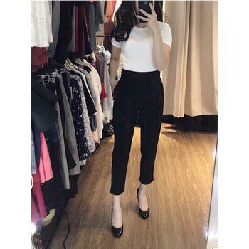 Quần baggy sạn lưng chun siêu co giãn