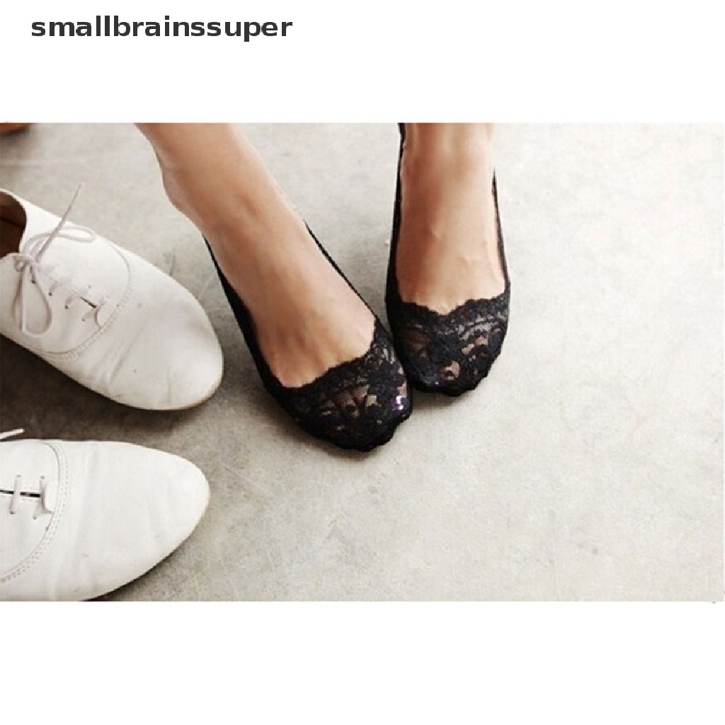 Vớ cotton ren cổ thấp chống trượt không hằn vết dành cho nữ