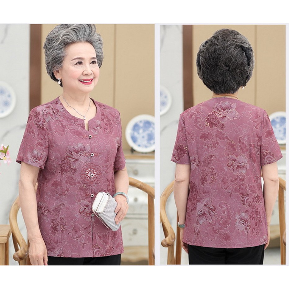 Thời trang trung niên cho bà - Bộ đồ mùa hè cho người cao tuổi