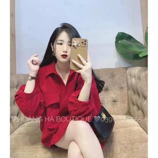 Áo sơ mi nhung hot trend 2022