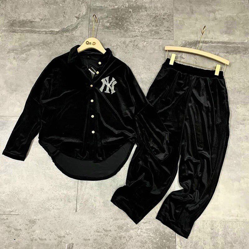 Set sơ mi nhung đá cao cấp