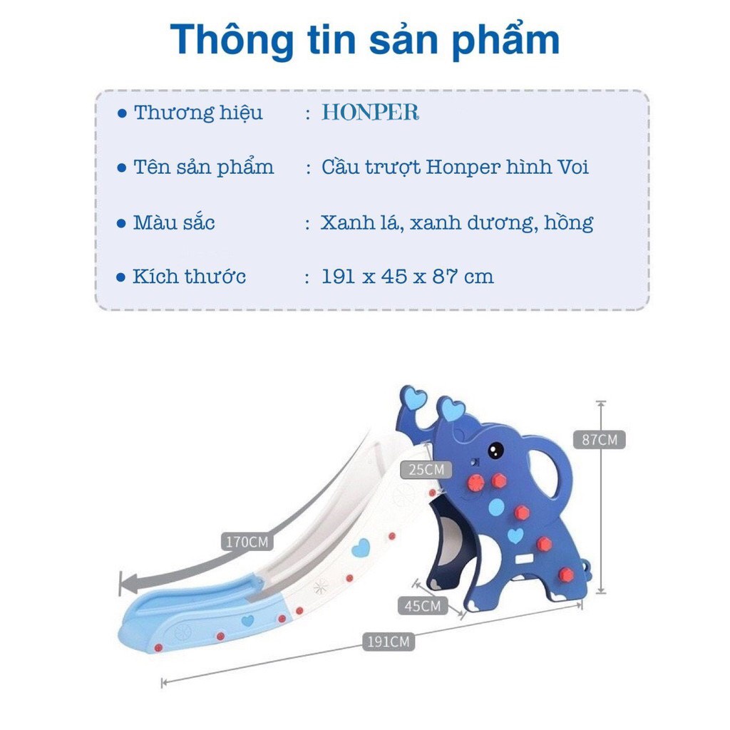 CẦU TRƯỢT HONPER HÌNH VOI - CHÍNH HÃNG